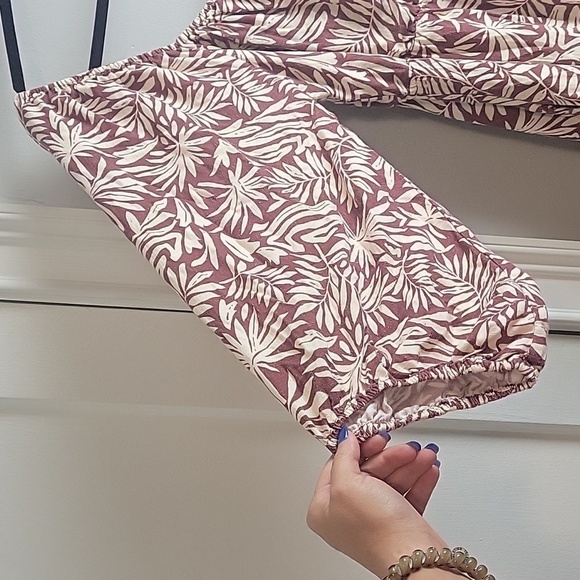 Lost + Wander Palm Oasis Puff Sleeve Midi Dress-Size Large - Picture 9 of 17